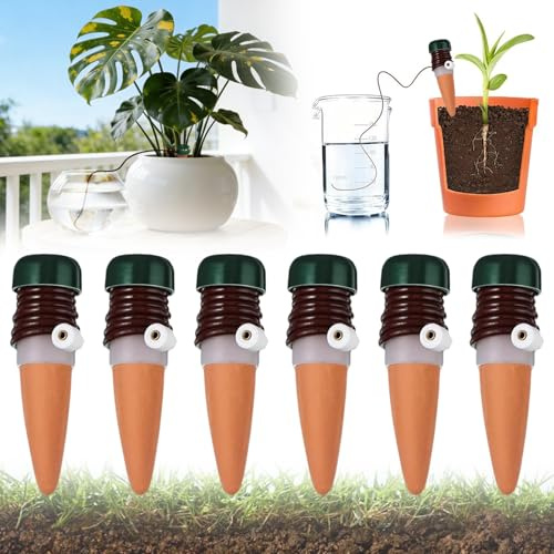 HBSFBH Distributeurs d'eau pour Plantes, 6 Pièces Distributeur d'eau pour Plantes D'intérieur, Arroseur Automatique Plante, Distributeur d'eau Automatique pour Jardin, Plantes Et Fleurs