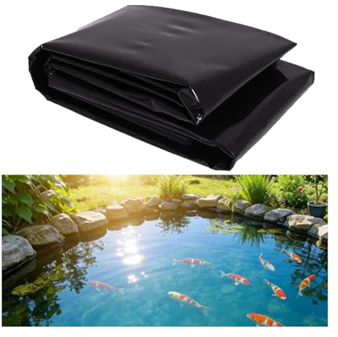 Generico Telo Flessibile Ritagliabile per Laghetto 6x12m/19.69x39.37ft,Membrana Impermeabile, Laghetto da Giardino Resistente per Paesaggistica, Laghetto Prefabbricato per Pesci