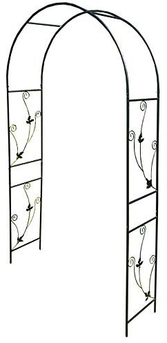 Selections Metal Weatherbury Leaf Scroll Arch Garden Arch