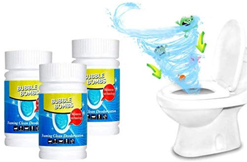 Detergente rapido schiumogeno per WC Agente chimico in polvere Agente di dragaggio del tubo Deodorante per tubi di fognatura della cucina Agente di dragaggio della pipeline del lavandino forte (3pcs)