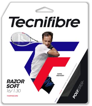 Tecnifibre Unisex-Adult Rolle 200M Razor Code Carbon 1.30 Tennissaite, 1.30mm