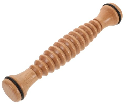Exceart Wooden Foot Roller Massager Plantar Fasciitis Relief Wood Cellulite Muscle Foot Back Leg Massager Roller Acupressure Point Roller