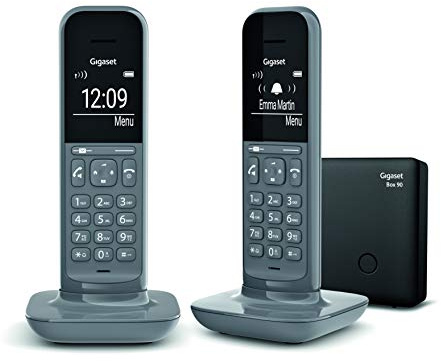 Gigaset CL390 Duo Teléfono DECT/analógico Gris Identificador de llamadas
