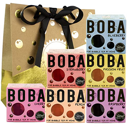 Popping Boba 6 Flavour Gift Set | 6 x 150gram | Make Bubble Tea Boba Tea at Home | The TeaShed