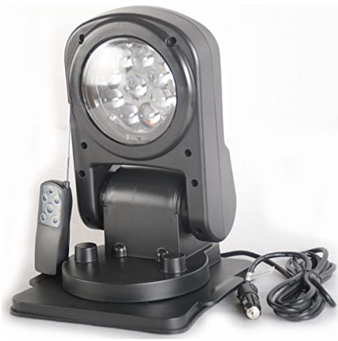 7 Inch 50w Led Search Light Remote Control 360 Degrees Rotating with Magnetic Base Foldable Work Light Spot Driving Lights Fog Lights for Hunting Camping Offroad Truck Boat Lighting