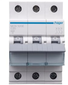 Leitungsschutzschalter 3P C 20A 6kA AC MCN320E Hager Polo 3250614313981