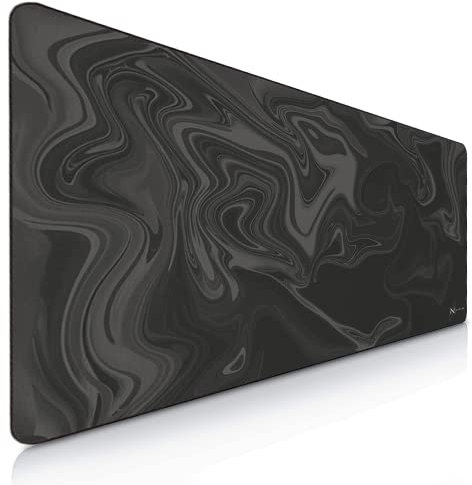 NYFTER - Premium 3XL Gaming Mauspad XXXL Nyfpad 1200x600mm Mousepad im Liquid Design Wellenfrei mit extra vernähten Kanten und starker Gleitfähigkeit
