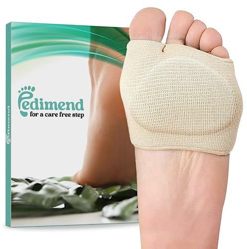 Pedimend Almohadillas metatarsianas para mujeres y hombres, cojín de bola de pie, almohadillas de gel, calcetines de tela suave para apoyar el alivio del dolor de pies, XL (8-13)