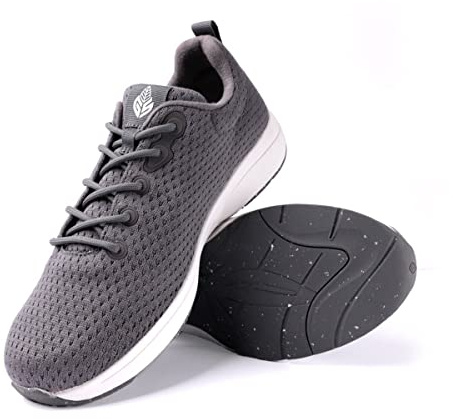 Green Steps Zapatillas ortopédicas con soporte del arco plantar fabricadas a partir de materiales sostenibles. Brindan comodidad y apoyo para aliviar el dolor en el pie Gris Talla 36