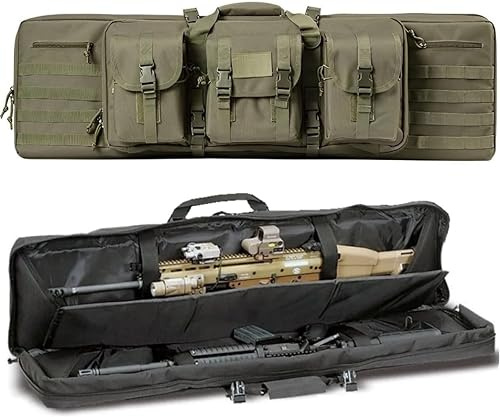 LSWKG Bolsa para Rifle, Funda para Armas Largas,Airsoft Funda Escopeta Porta Caza,Mochila para Carabina,Almacenar o Transportar Rifles, 600D Tela Oxford Impermeable A,118CM