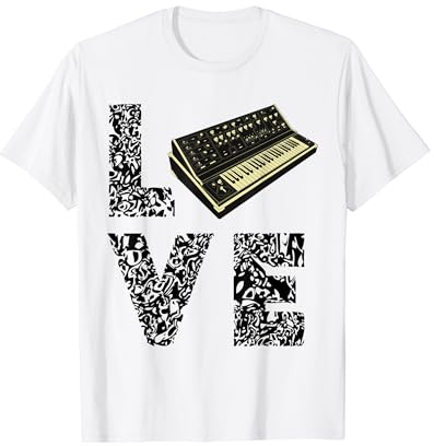 Synthesizer Love Modular Synthesizer Tastatur Analog T-Shirt