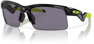 Oakley Junior OJ9013 Capacitor Rectangle Sunglasses, Polished Black