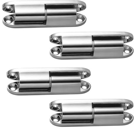 0XBIT 4 Pièces Gond Porte, Paumelles de Porte Amovible, Charniere Porte Silencieuse, Paumelle Stable en Rotation, pour Portes D'armoires, Portes de Pièces, Portes de Meubles