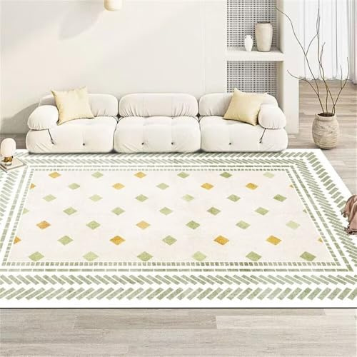 QGYFRE Alfombra De Cocina Verde Alfombra para Casa 60x110CM alfombras alargadas Alfombra Moderna a Cuadros Alfombras Salon Lavables En Lavadora