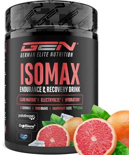 Isomax - 1000g Bebida isotónica en polvo con maltodextrina, glucosa, agua de coco, aminoácidos, electrolitos y vitaminas - Vegano - con Palatinose™, CocoMineral®, Aquamin® (pomelo)
