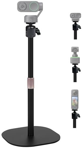 Support de table pour webcam 45 cm, support trépied robuste compatible avec les webcams Insta360 Link 2/Link 2C/Link PTZ 4K et caméras d'action X4 X3 X2