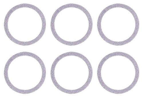 PATIKIL Universal Sparkle Magnetic Adapter Ring, 6 Pcs Ultra-Thin Sticker Ring Adhesive Nickel-Iron Alloy for Phone Cases Holder Wireless Charging Car Mount Kit, Purple