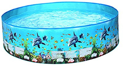 Yardwe Piscine Ronde De Jeux d'eau en PVC pour Garçon Et Filles Taille s 122x25cm Solide Piscine Extérieure Été Jeux d'eau Garçon Et Filles Famille