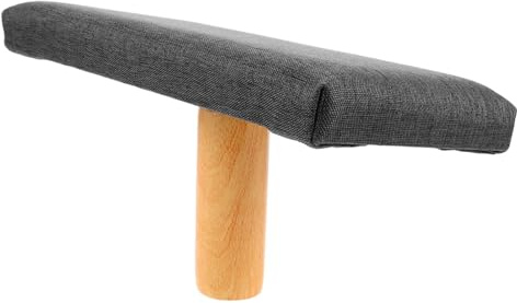 TOYANDONA Portable Wooden Prayer Bench and Balance Stool Grey Medium Size for Zen Meditation and Kneeling Seiza Practice Suitable for Heights above 150cm