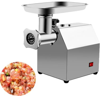 YIGECHENXIN 600W Small Desktop High Power Fully Automatic Household Chicken Skeleton Grinder Commercial Stainless Steel Meat Grinder Suitable for Butcher Shops And Restaurants,1200W