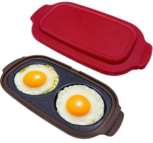 FrostyFlair Eierkocher, Rot Multifunktionaler Eierkocher für Mikrowelle, Kocher & Wilderer für Frühstücksbrötchen, Zeitsparend Tragbar, Für Zuhause & Reisen, Geschenke