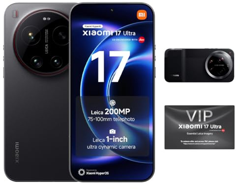 Xiaomi 17 Ultra Nero 16 GB di RAM 512 GB di ROM + Kit Fotografico Pro + Adattatore a 3 Pin - Versione per il Medio Oriente