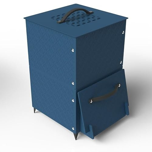 Iriso - Composteur d'extérieur Design 90L - Couleurs Bleu Paon