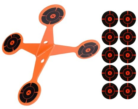 Target Spinner - Roterande tränare med pappersmål Automatisk roterande återställning av mål, kraftig ramkonstruktion | Lämplig för träningsräckvidd, fritidsskytte, luftgevär, hagelgevär, prec