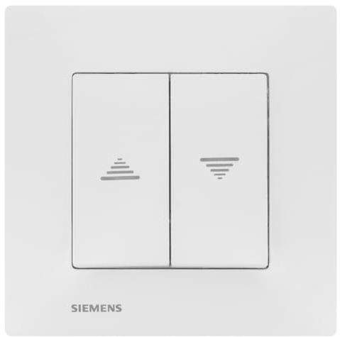 SIEMENS - Interrupteur Volet Roulant Blanc Delta Viva - Plaque Blanc