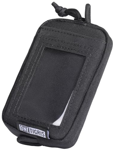 OneTigris Porte-Monnaie Tactique Petit et Minimaliste – Portefeuille de Poche avec Fermeture Éclair - Porte-Carte de Crédit Nylon 500D Résistant à l’Eau pour Homme et Femme (Noir