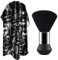 Chudian Juego de Capa Peluqueria Negra, Capa Ajustable Profesional del Salon con un Cepillo de Cuello para Barbero, Capa Peluqueria Adulto Ideal para Barberías y Salones de Belleza