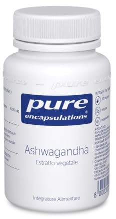 Pure Encapsulations - Ashwagandha – Integratore con Withania somnifera (Ginseng Indiano) – Capsule Vegane Senza Glutine e Lattosio – 30 Capsule