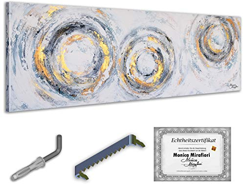 Monica Mirafiori I 100% HANDGEMALT I Gemälde ECHO I 150x50cm | Gemälde Handgemalt | Acrylgemälde | Sehr Großes Acrylbild I Moderne Kunst I Kunstbilder