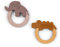 Done by Deer Beißring 2-er Pack Deer friends Senfgelb/Rosa - Baby beißspielzeug aus 100% Silikon in Lebensmittelqualität - Baby Zahnungshilfe ab 3 monate