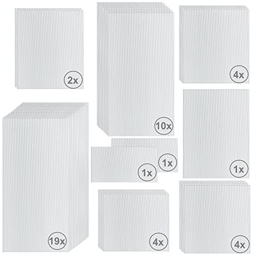 Zelsius Hohlkammerstegplatten Set 46-teilig | 6 mm Gewächshausplatte | Ersatzplatten für Gewächshaus, Garten Treibhaus