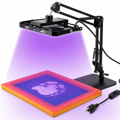Caydo - Unité d'exposition LED 50 W pour sérigraphie, lumière UV avec support rétractable et réglable pour sérigraphie et cyanottypes