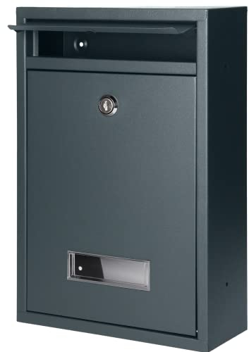 Miratic Cassetta Postale da Esterno in Acciaio Zincato (antracite)