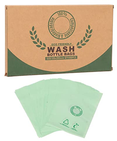 Sac de Bouteille de Lavage de Tatouage 100 Pièces, Manchon de Bouteille de Lavage de Tatouage Jetable, Sac de Bouteille de Compression de Tatouage étanche pour Salon de Magasin