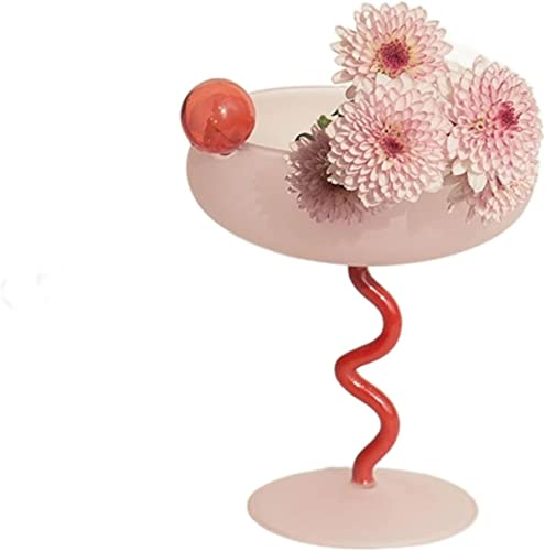 MORYEN Bicchieri da vino, simpatici bicchierini in vetro Slash Fagioli di gelatina Calice tortuoso Bicchieri for bevande Dolci glassati Coppa di gelato Ciotola di cereali Tazza