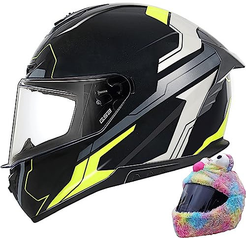 Integraler Motorradhelm, Racing-Motocross-Helme Mit Visieren Und Helmüberzug, Lokomotiv-Motorradhelm, Modularer Klapphelm, DOT-Zugelassen M,XXL(58-60 cm)