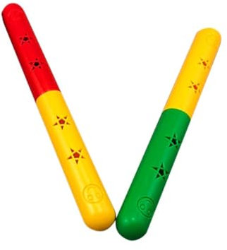 ibasenice Staffelstab Turnstab Wettkampfstab 2 Stück Tragbar Leicht Langlebig mit Glockendesign Zufällige Farbe 35cm für Kinder Staffelläufe Übergaben Laufsportspiele Rennen