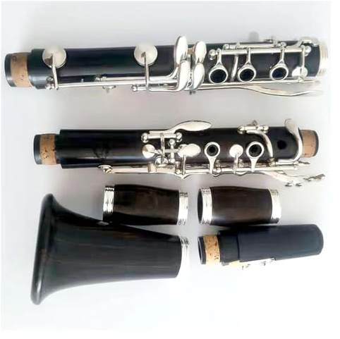 Klarinette Instrument 17 Tasten B-Klarinette, Ebenholzkorpus, Versilberte Tasten, Klarinette Mit Aufbewahrungskoffer