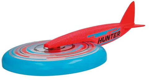 IMC Toys Jet Disc Hunter - 9 Disc and Plane Glider Tail, Great Outdoor Play, Easy to Throw and Catch, for Kids 6 and Up - Blue