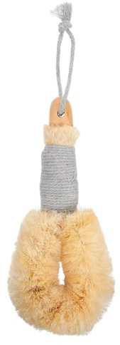 FOMIYES Cepillo de Espalda para Ducha Mango de Madera y Fibra Natural Sisal, Exfoliante Corporal, Masaje Estimulante y Limpieza Profunda Ducha