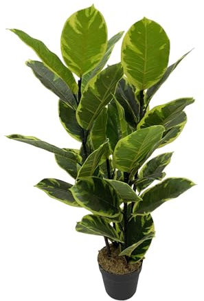 Rebecca Mobili Higuera India Falsa, Planta Artificial Realista, Verde Marrón, PEVA Polietileno, para Decoración Interior o Exterior - Medidas AxAnxFon: 90 x 35 x 35 cm - Art. RE7039