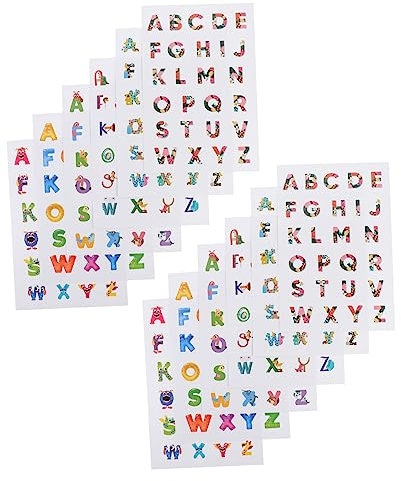 PHENOFICE 2blätter Englische Buchstabenaufkleber Wandaufkleber Kunstaufkleber Pädagogische Aufkleber Für Junge Mädchen Alphabet Buchstaben Lernen Dekorative Aufkleber