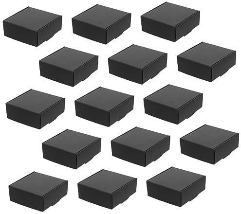 BCOATH 15stücke Teiliges Schwarzes Versand-papierbox Stabile Und Wiederverwendbare Pappverpackungen Mit Festem Steckschlitz Druckbeständig Und Widerstandsfähig Für Sicheren Postversand Un