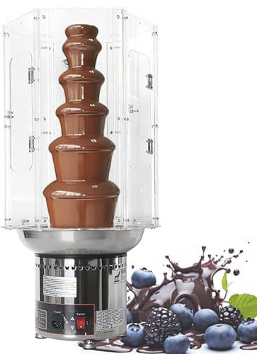 Cubierta Para Fuente De Fondue De Chocolate EléCtrica De 4 A 7 Niveles, Cubierta Para Fuente De Queso Derretido, Cubierta Para Fuente De Chocolate Grande De Acero Inoxidable,6tiers