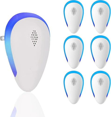 Ultrasonic Pest Repeller(6 Pack), Electronic Mouse Repellent plug in, Mosquito Repellent Indoor Pest Control for Mouse, Anti, Rodent, Spider, Rat, Fly, Mosquitoes