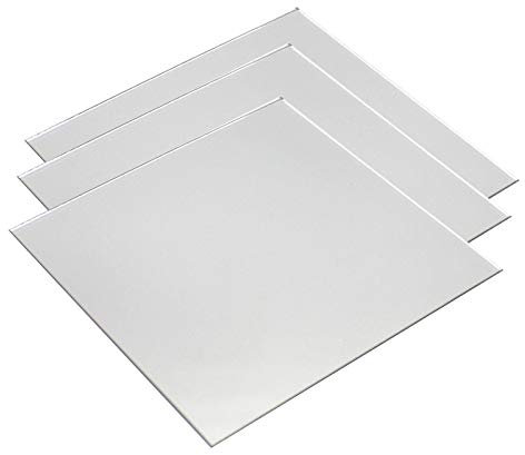 Acrylplatten, Acrylspiegelplatte von Creations, DIY-Modellprojekt, Bilderrahmen, Spiegelzubehör, Dicke 3 mm, 3 Stück, 200 x 200 mm